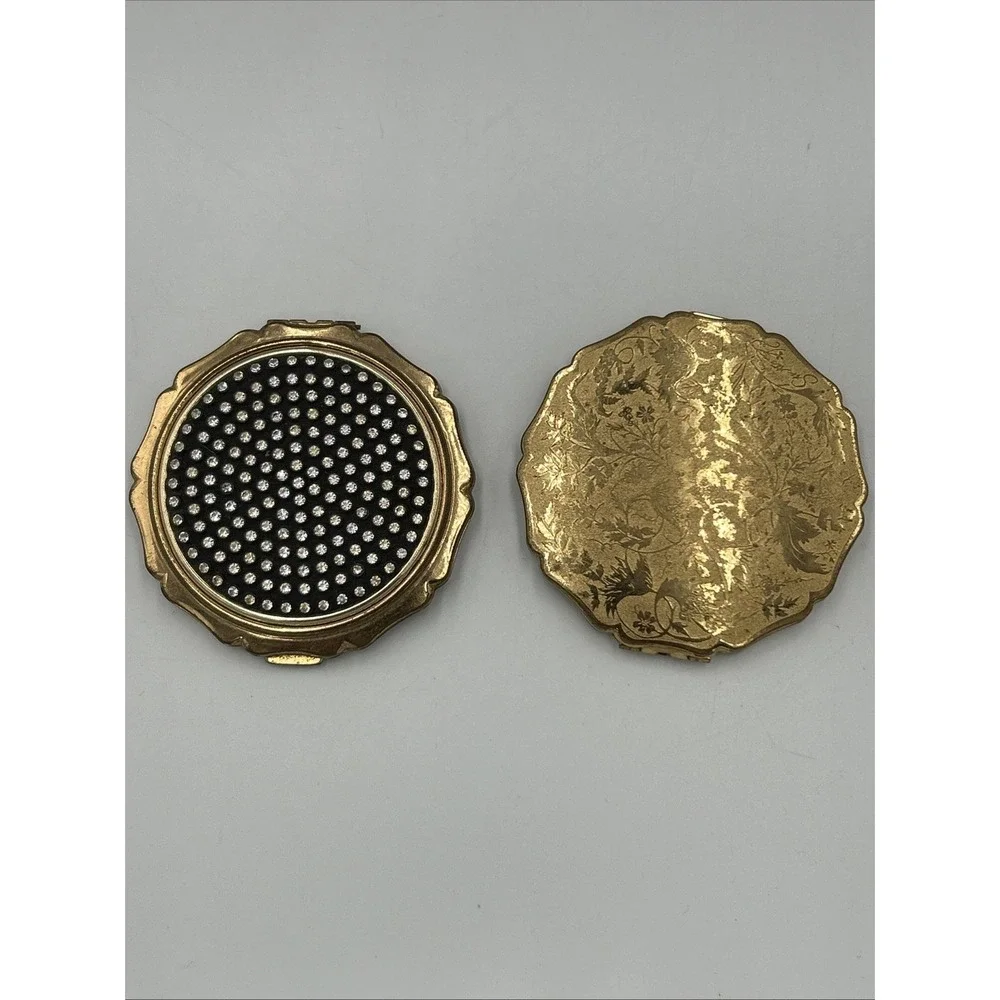 Bundle 4 Vintage Stratton & Deauville England Gold Silver Powder Compact